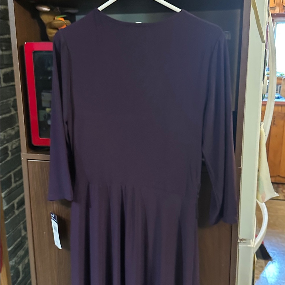 NWT Chaps Purple Dress in size lg - Picture 10 of 10